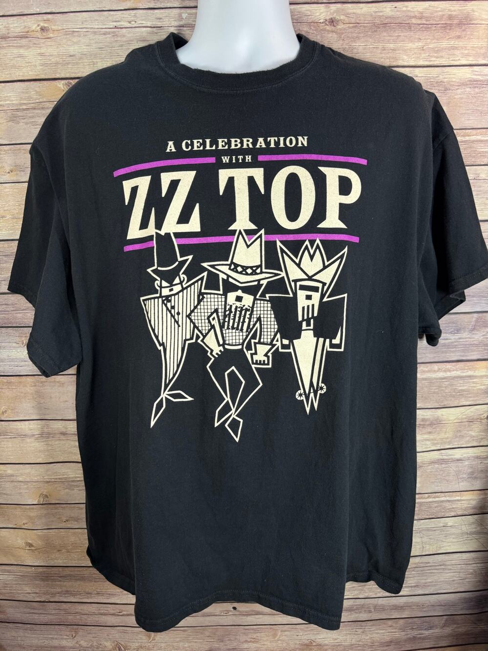 ZZ Top Black Concert Graphic Shirt Mens Size 2XL 2021 Tour